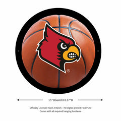 LED Wall Decor, Round, Med, Univ. of Louisville, Basketball, Collegiate, Home