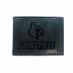 Front Pocket Wallet w/ RFID Blocking, University of Louisville, Black, Collegiate, Home