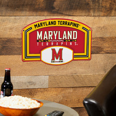 University of Maryland USA Embossed Steel Wall Sign, 11" x 17", Collegiate, Home