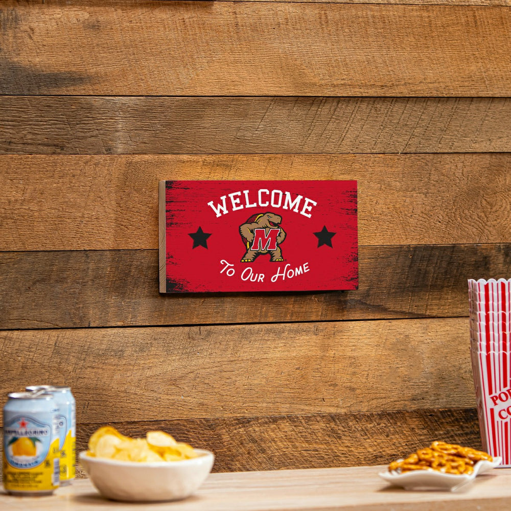 University of Maryland Wood Wall Sign, 6x11, Collegiate, Home