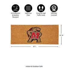 University of Maryland Extra Large Full Color Coir Mat, 60"x24", Collegiate