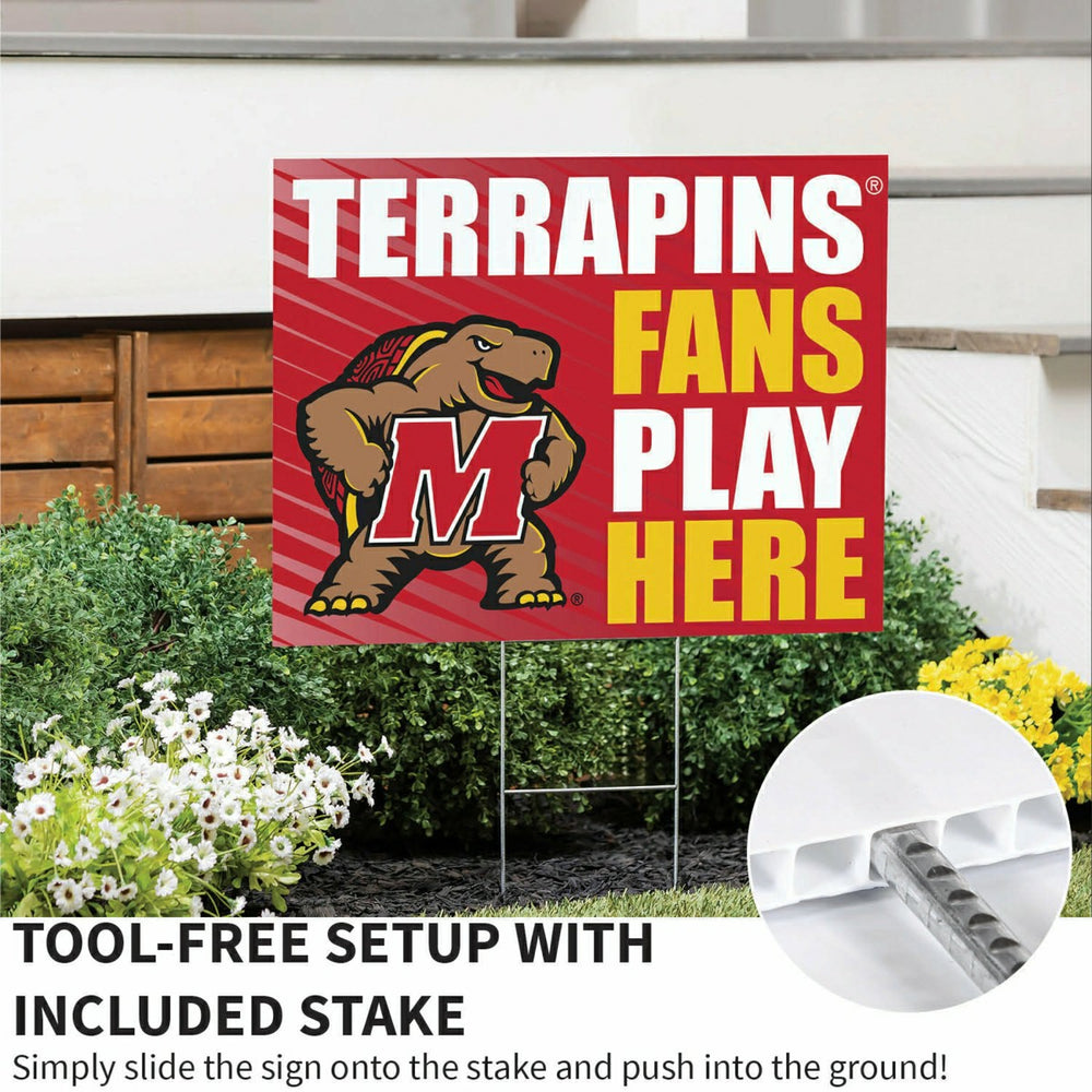 University of Maryland Coroplast Yard Sign "Fans Play Here", Collegiate, Home