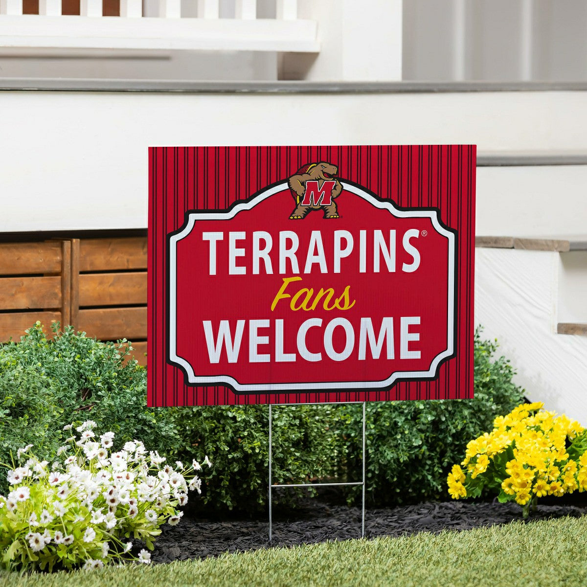 University of Maryland Coroplast Yard Sign, "Fans Welcome", Collegiate, Home