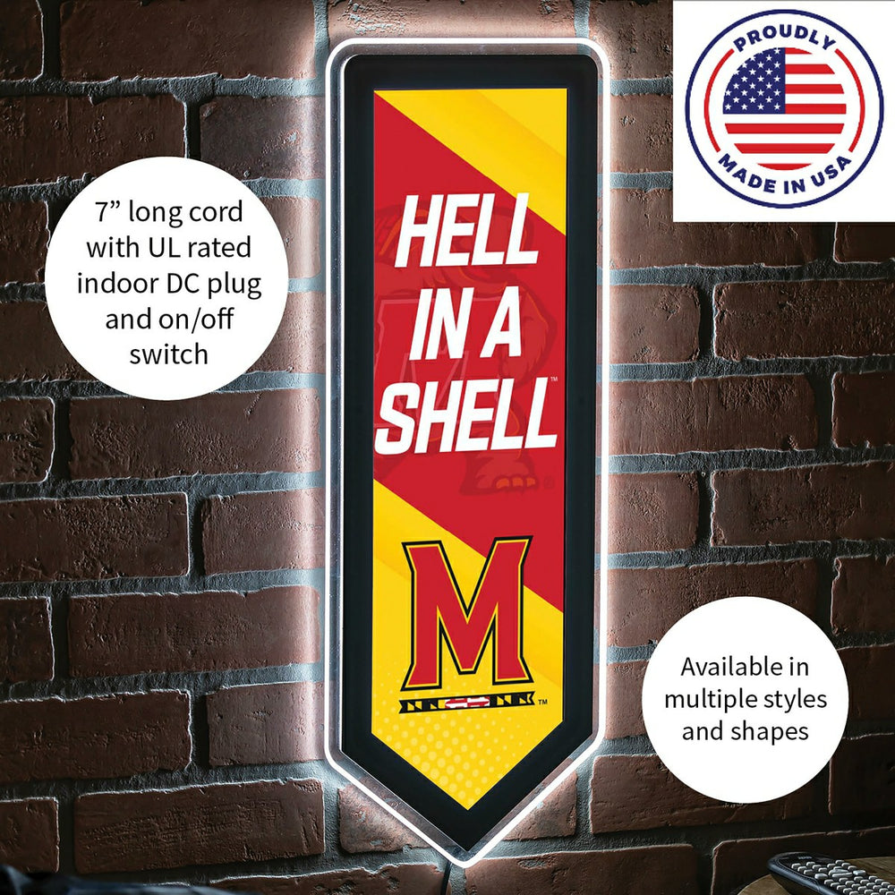 LED Wall Decor, Pennant, University of Maryland, Collegiate, Home