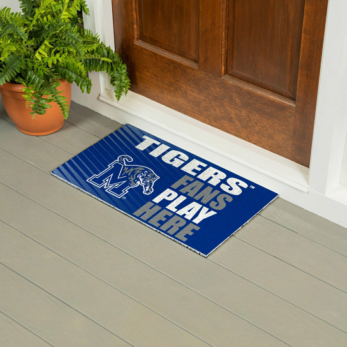University of Memphis Fan Mat, 28"x16", Collegiate
