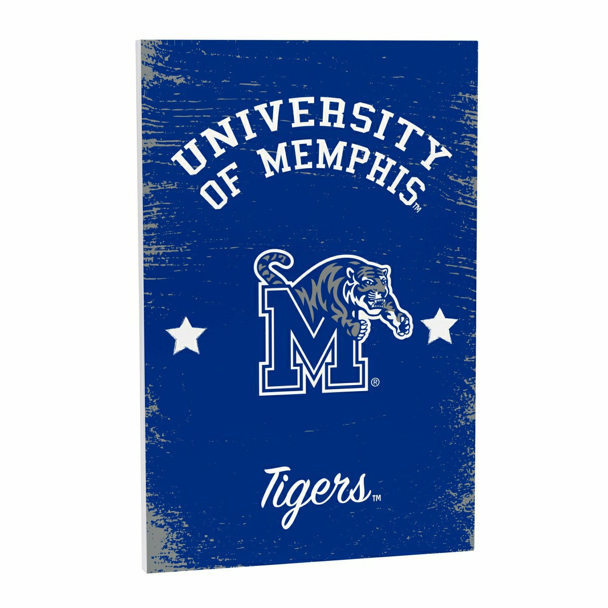 University of Memphis Wood Wall Sign, 16x24, Collegiate, Home