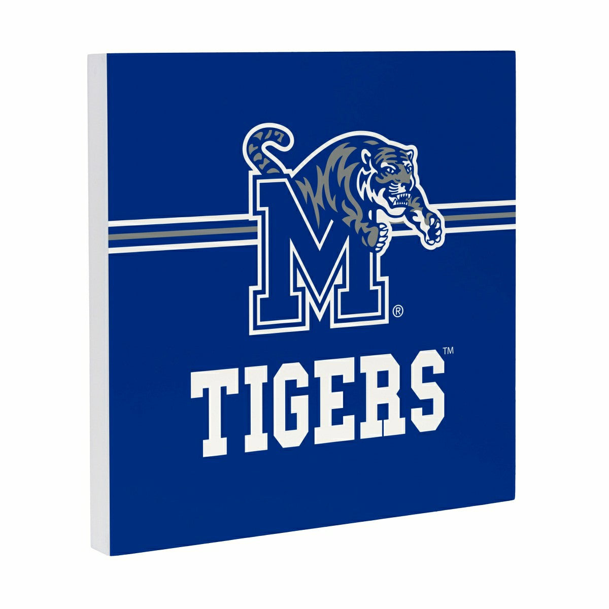 University of Memphis Wood Wall Sign, 12x12, Collegiate, Home