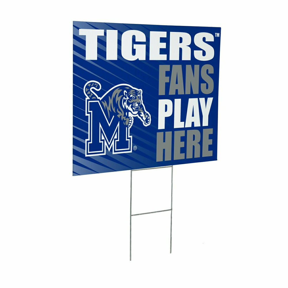 University of Memphis Coroplast Yard Sign "Fans Play Here", Collegiate, Home