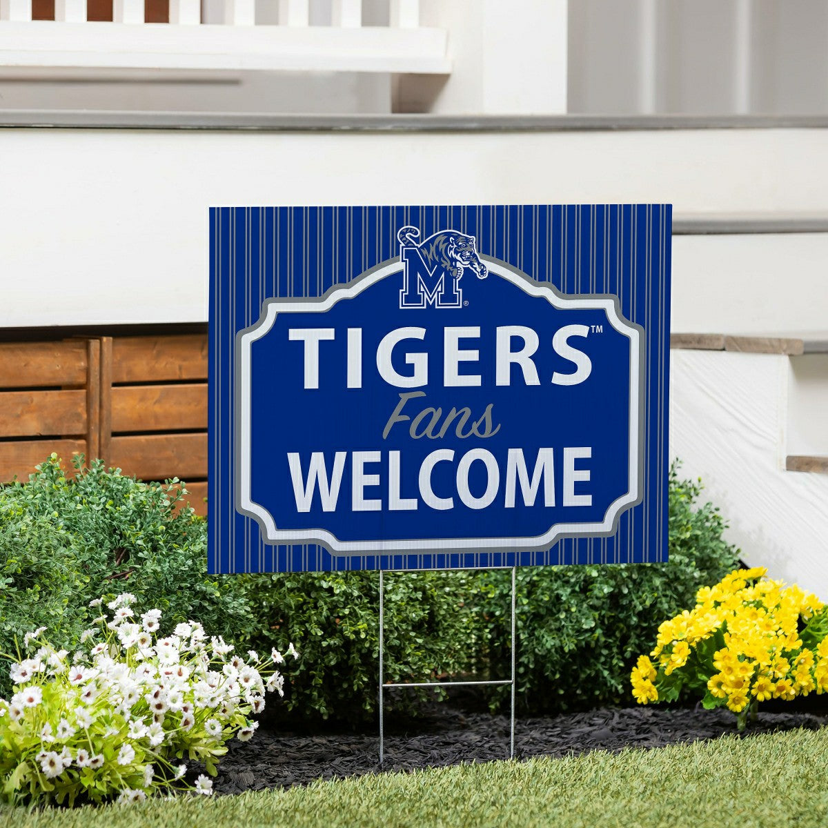 University of Memphis Coroplast Yard Sign, "Fans Welcome", Collegiate, Home