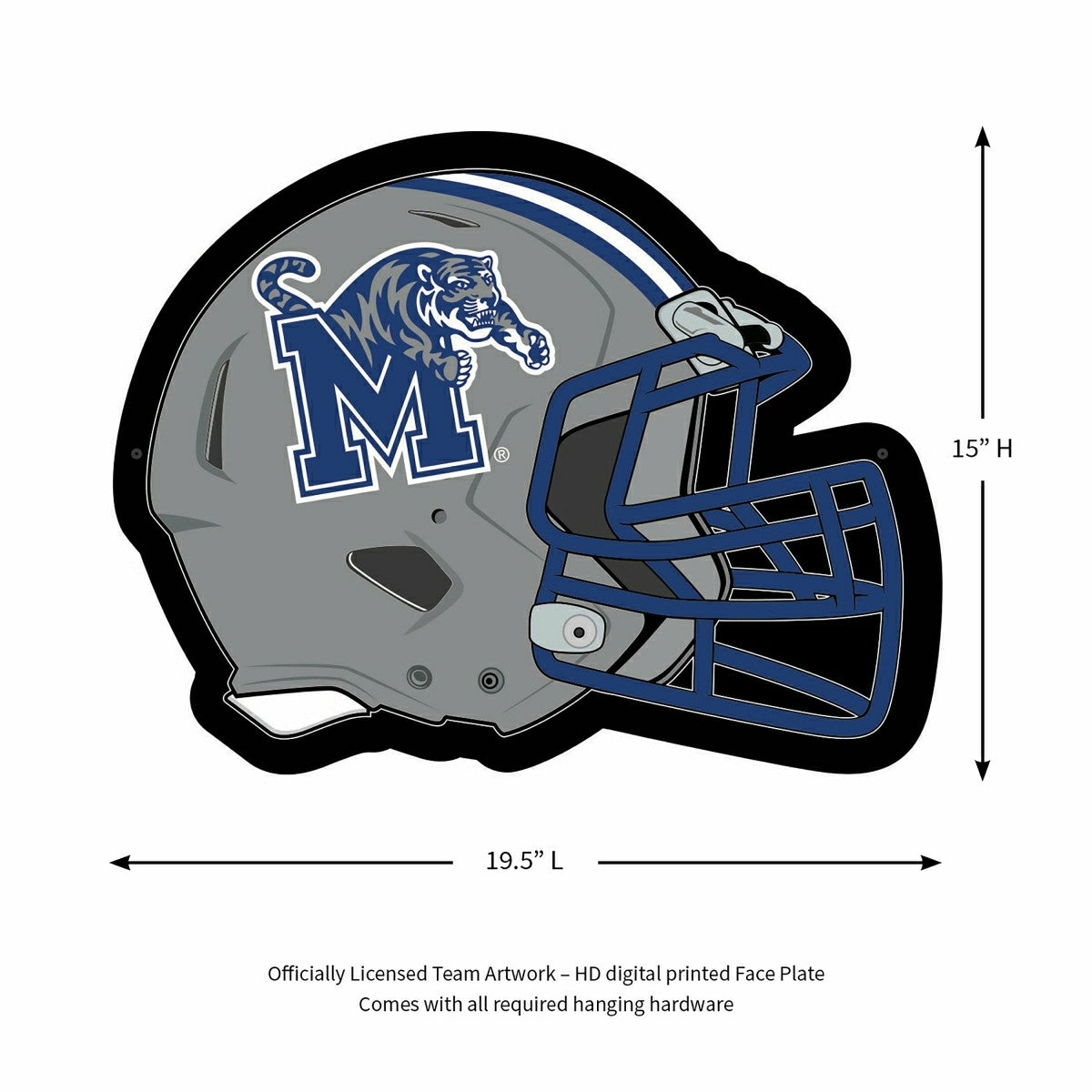 LED Wall Decor, Helmet, University of Memphis, Collegiate, Home
