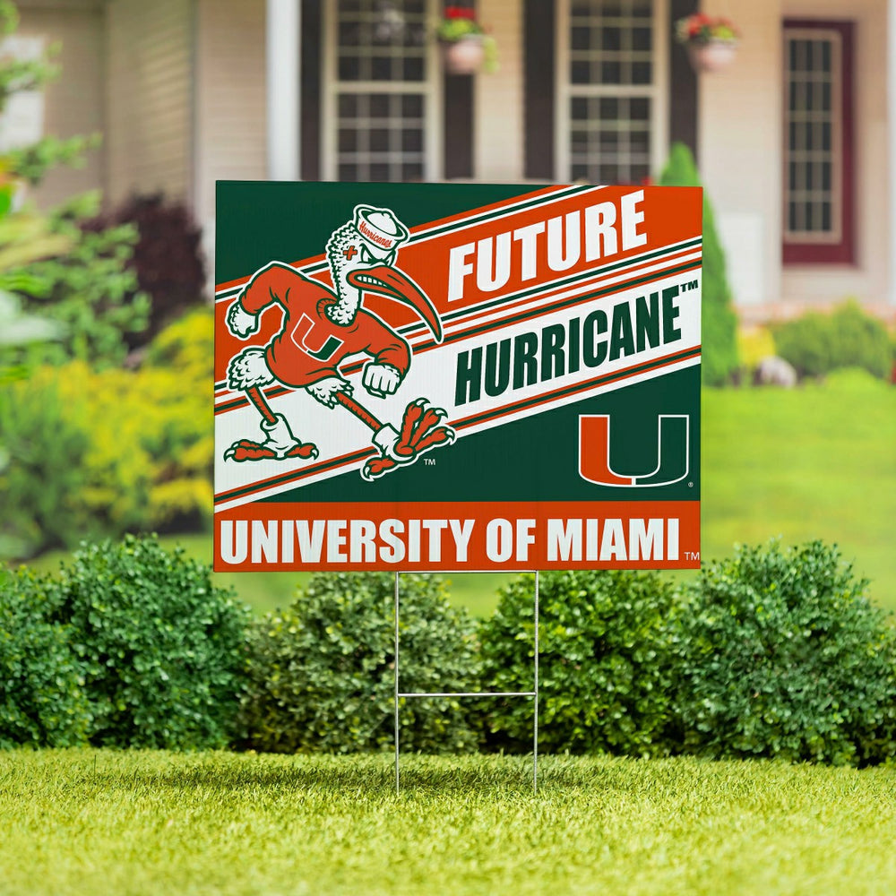 University of Miami Coroplast Yard Sign, Future Student, Collegiate, Home