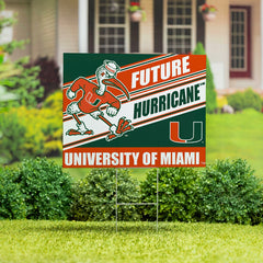University of Miami Coroplast Yard Sign, Future Student, Collegiate, Home