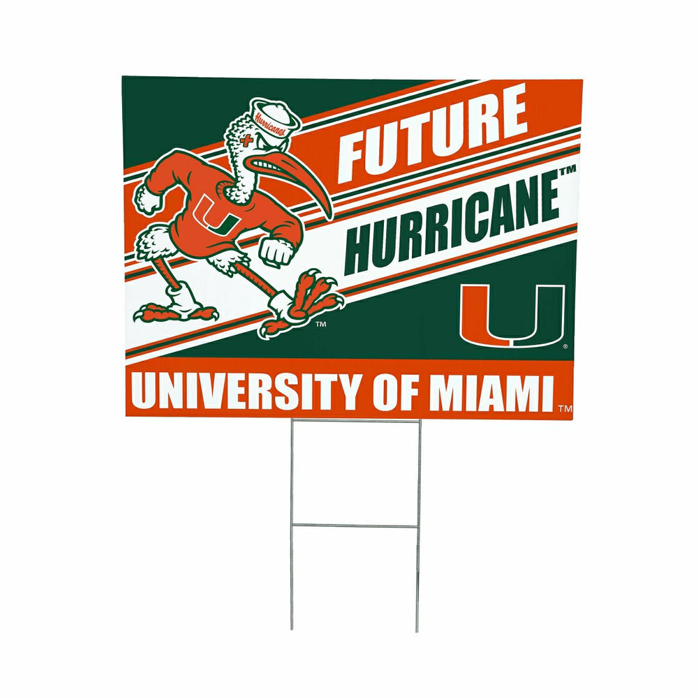 University of Miami Coroplast Yard Sign, Future Student, Collegiate, Home