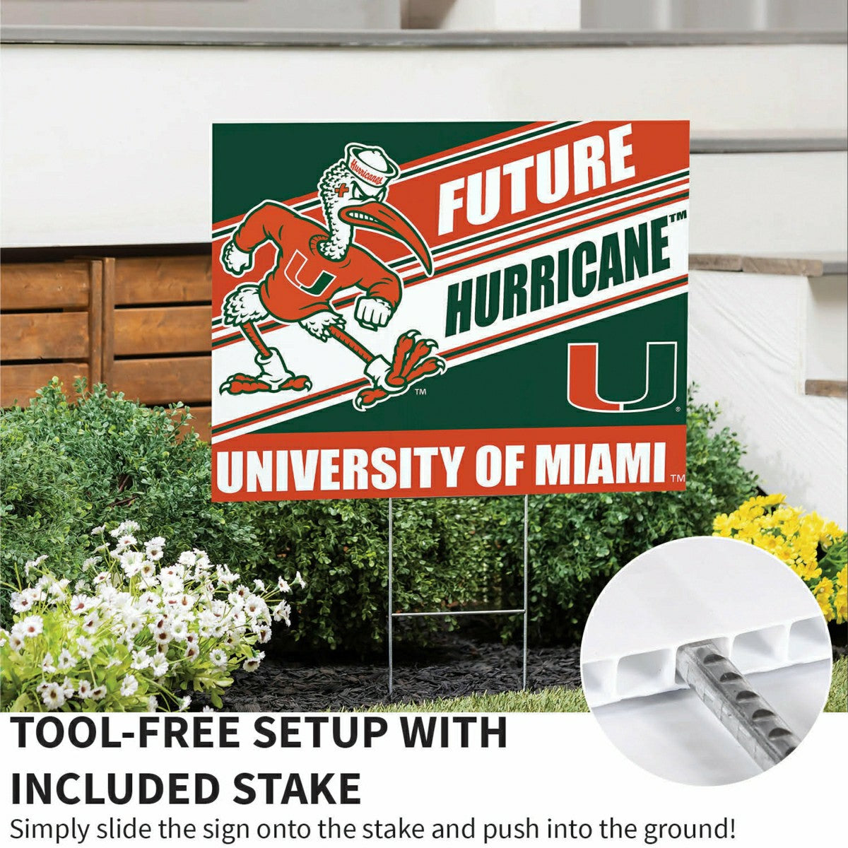 University of Miami Coroplast Yard Sign, Future Student, Collegiate, Home