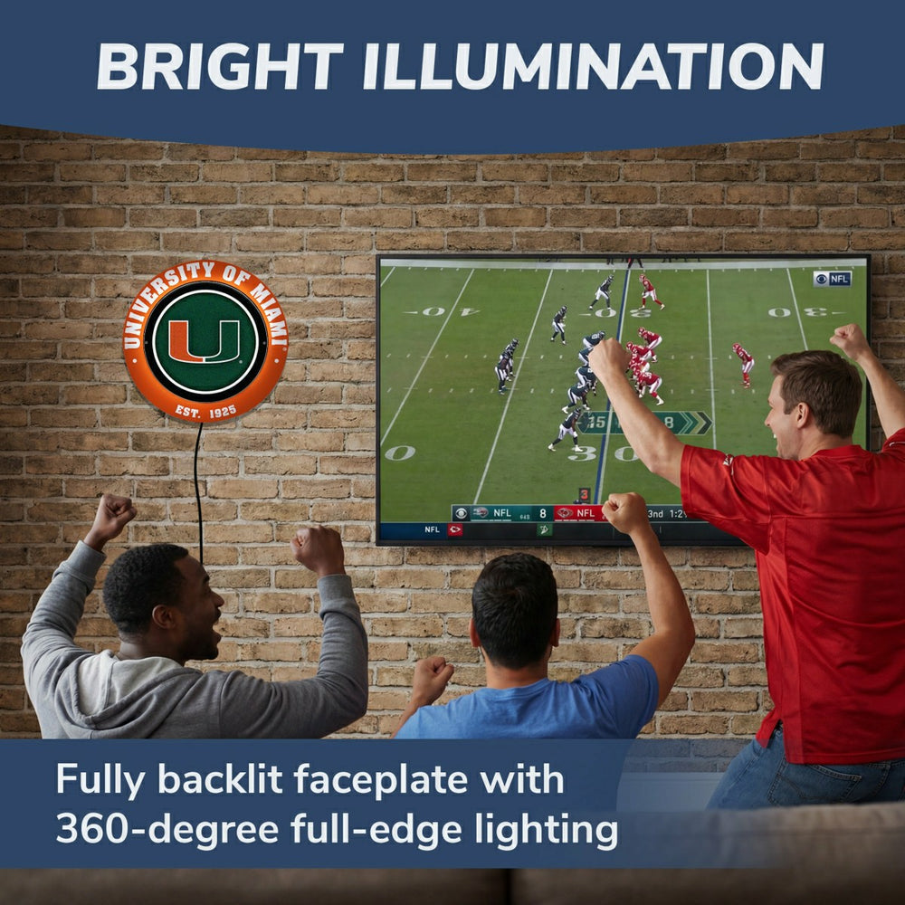University of Miami, Metal Lite, Round, Collegiate