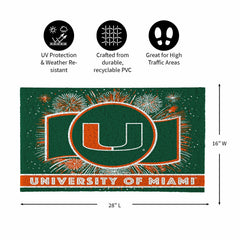 University of Miami Yard Sign, Patriotic, Collegiate, Home