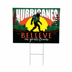 University of Miami Yard Sign, Bigfoot, Collegiate, Home
