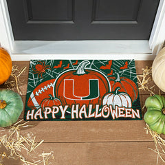 University of Miami Halloween PVC Mat, 28"x16", Collegiate