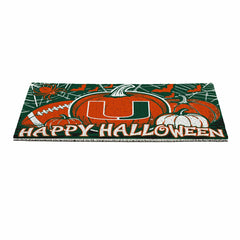 University of Miami Halloween PVC Mat, 28"x16", Collegiate