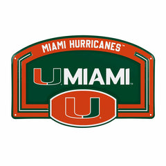 University of Miami USA Embossed Steel Wall Sign, 11" x 17", Collegiate, Home