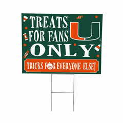 University of Miami Yard Sign, Halloween Treats for Fans, Collegiate, Home