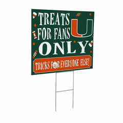 University of Miami Yard Sign, Halloween Treats for Fans, Collegiate, Home