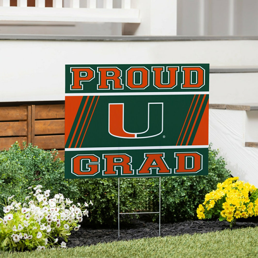 University of Miami Coroplast Yard Sign Graduate, Collegiate, Home