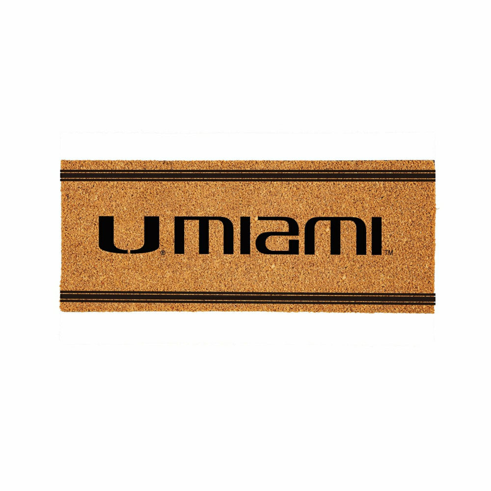 University of Miami Extra Large One Color Coir Mat, 60"x24", Collegiate