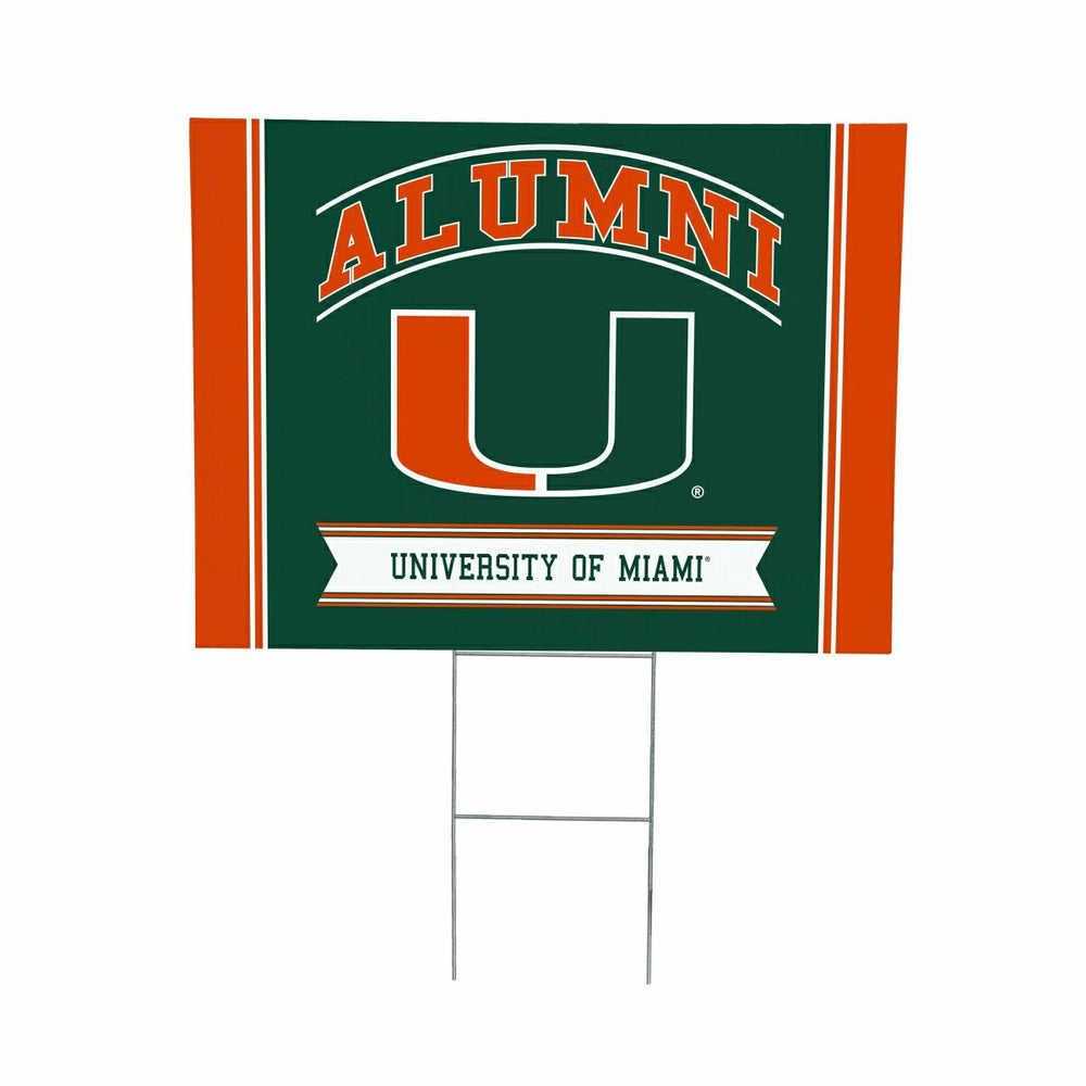 University of Miami Coroplast Yard Sign Alumni, Collegiate, Home