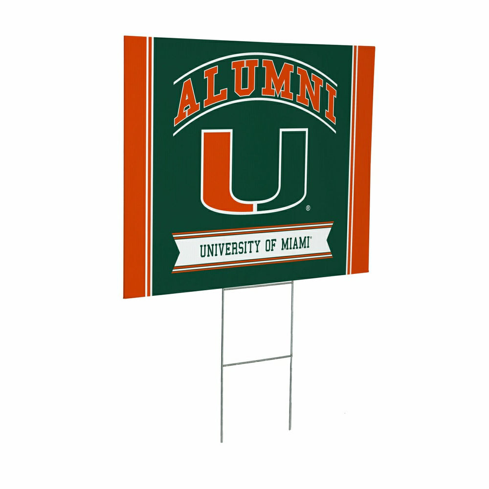 University of Miami Coroplast Yard Sign Alumni, Collegiate, Home