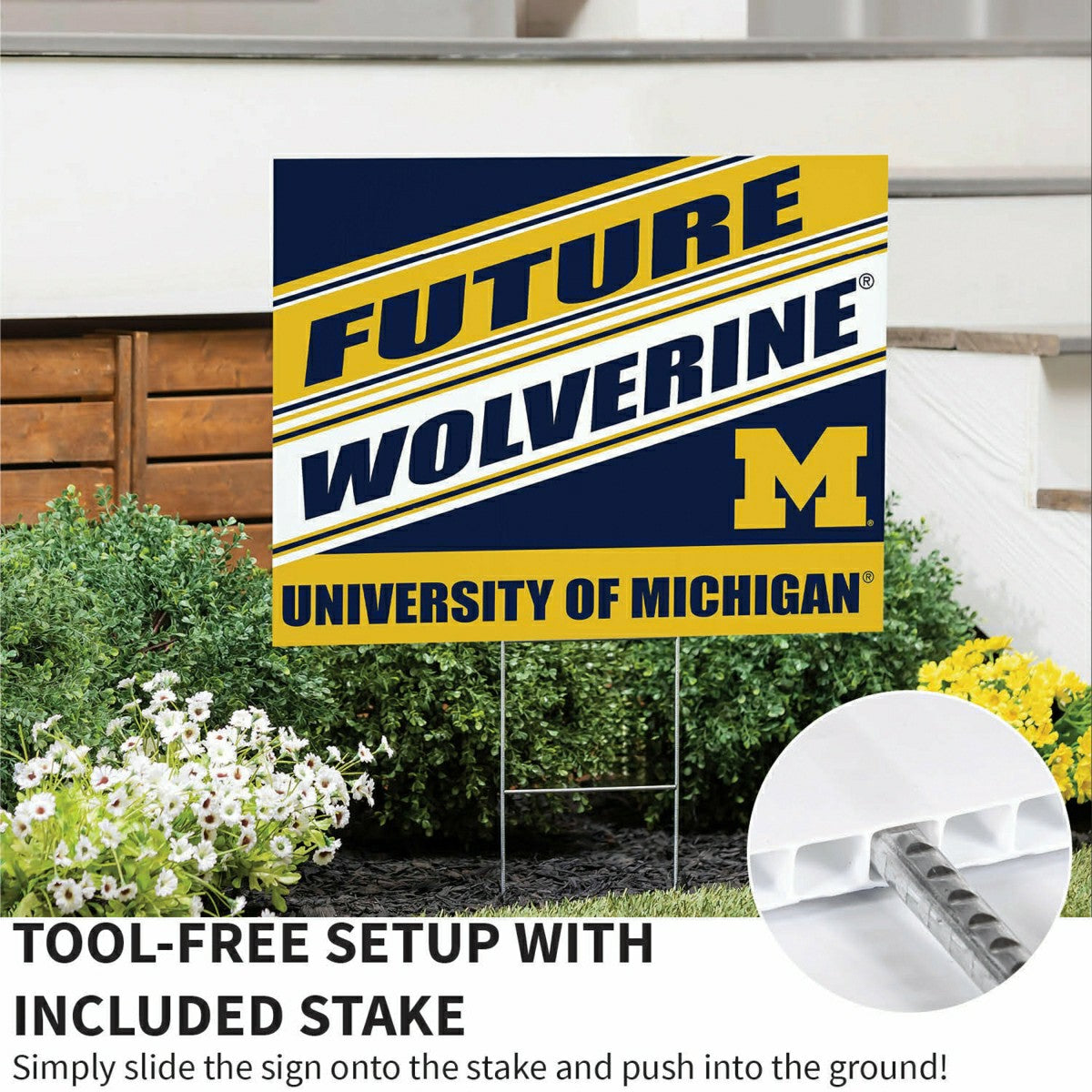 University Of Michigan Coroplast Yard Sign, Future Student, Collegiate, Home