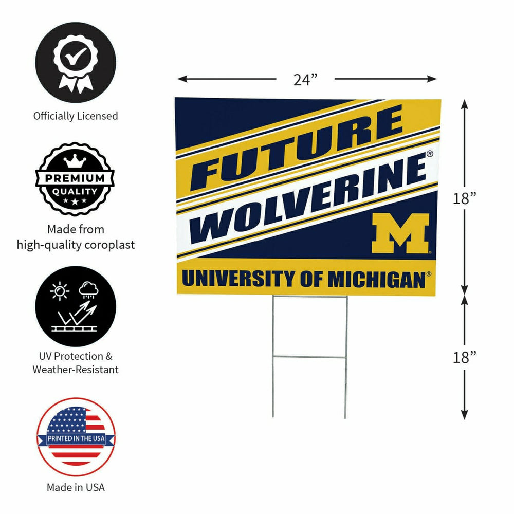 University Of Michigan Coroplast Yard Sign, Future Student, Collegiate, Home