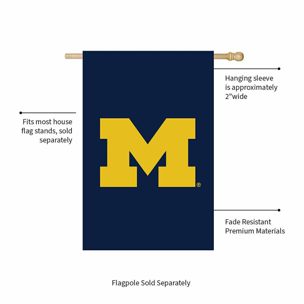Applique Flag, Reg, University Of Michigan, Collegiate, Home