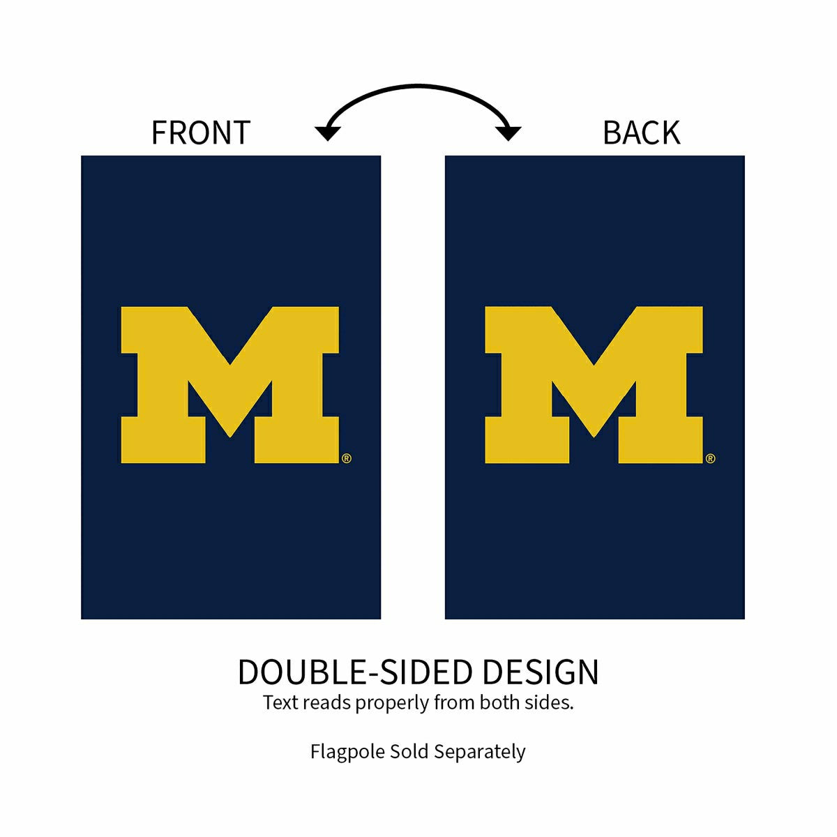 Applique Flag, Reg, University Of Michigan, Collegiate, Home
