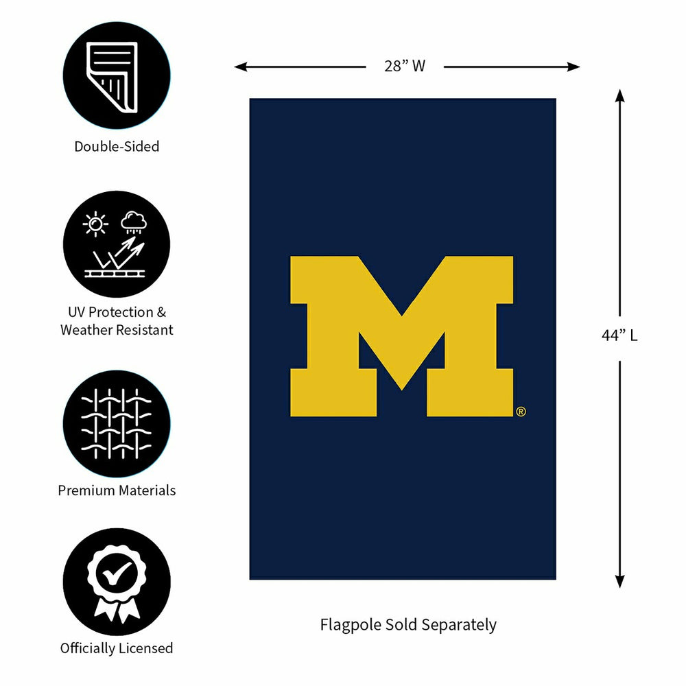 Applique Flag, Reg, University Of Michigan, Collegiate, Home