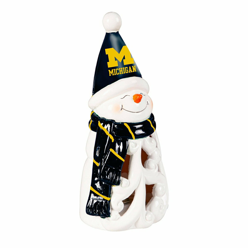 University Of Michigan Snowman LED Statuary, 8", Collegiate, Home
