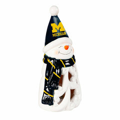 University Of Michigan Snowman LED Statuary, 8", Collegiate, Home