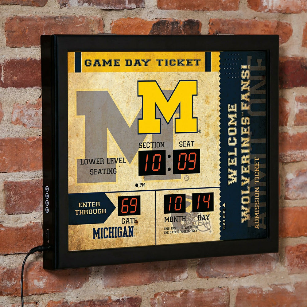 Scoreboard Wall Clock, University of Michigan, Collegiate, Home