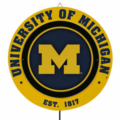 University Of Michigan, Metal Lite, Round, Collegiate