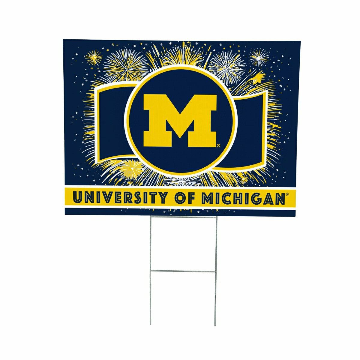 University Of Michigan Yard Sign, Patriotic, Collegiate, Home