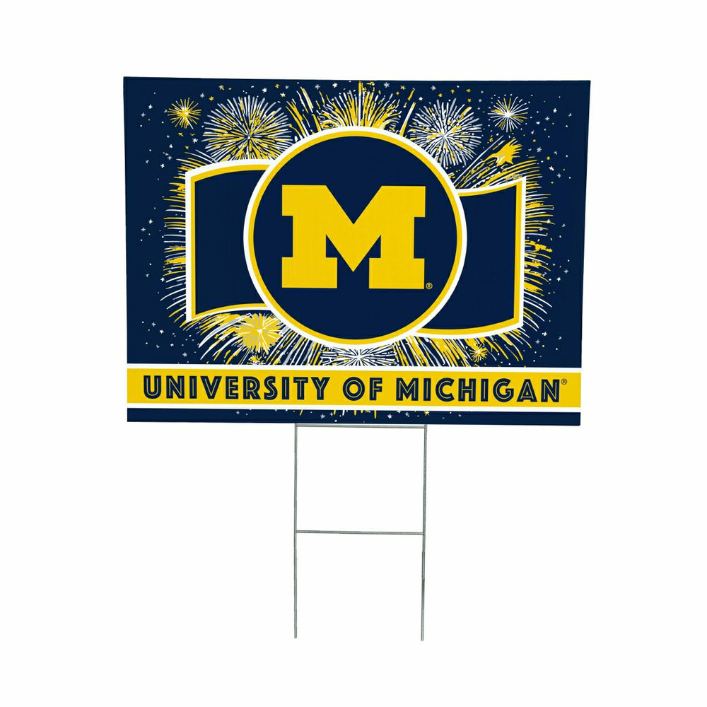 University Of Michigan Yard Sign, Patriotic, Collegiate, Home