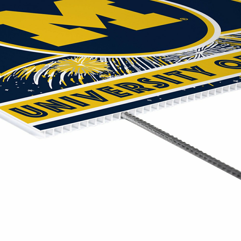 University Of Michigan Yard Sign, Patriotic, Collegiate, Home