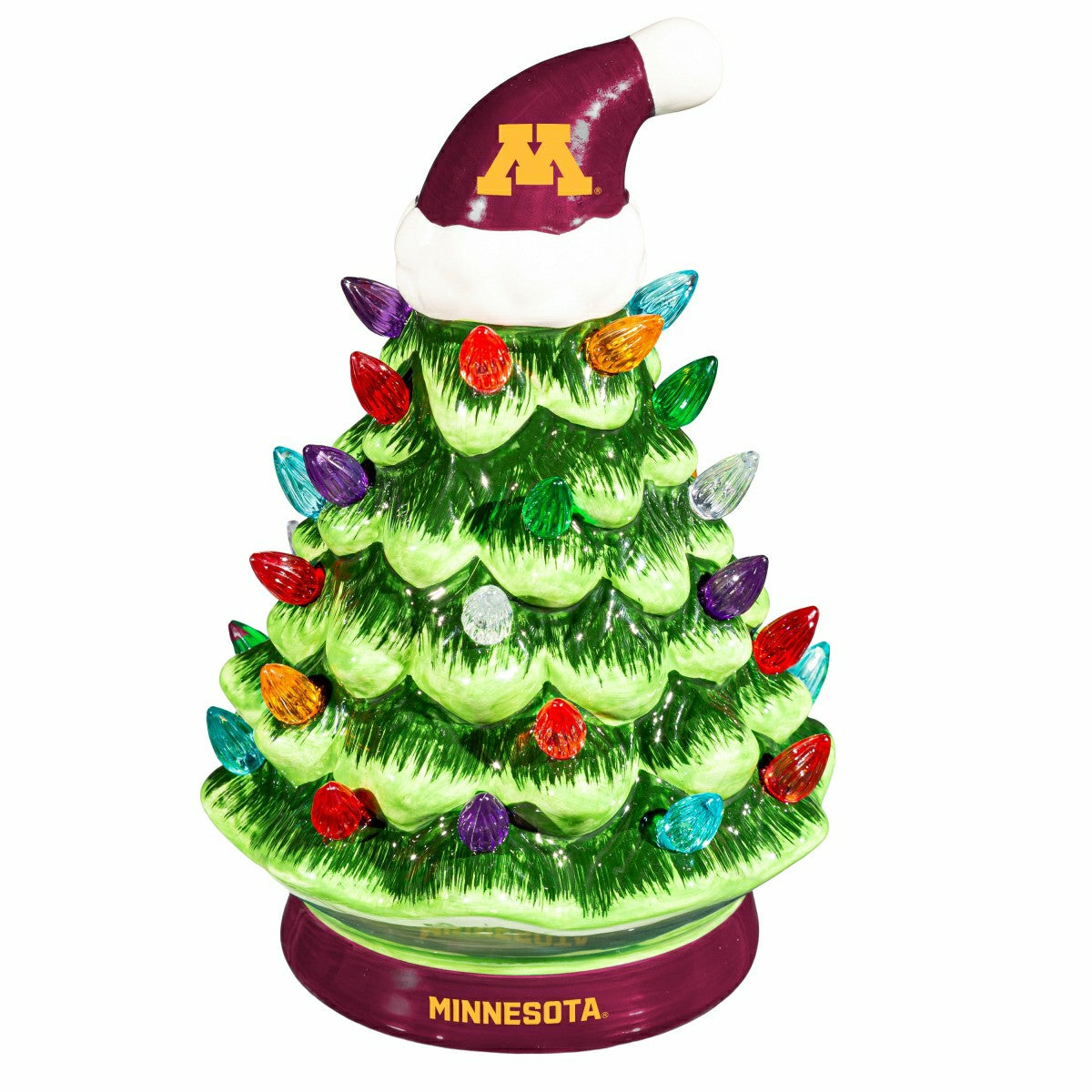 University of Minnesota 8" LED Ceramic Christmas Tree, Collegiate, Home