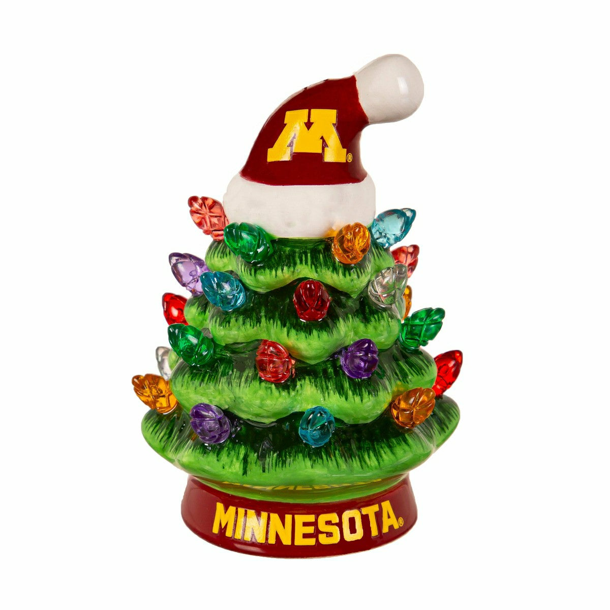 4" Mini LED Tabletop Christmas Tree, Set of 2, University of Minnesota, Collegiate, Home