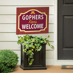 University of Minnesota Coroplast Yard Sign, "Fans Welcome", Collegiate, Home