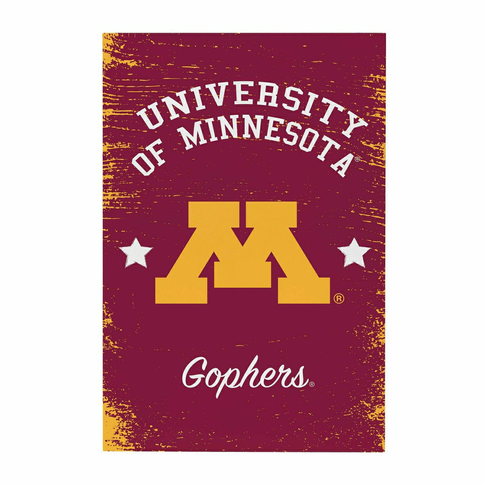 University of Minnesota Wood Wall Sign, 16x24, Collegiate, Home