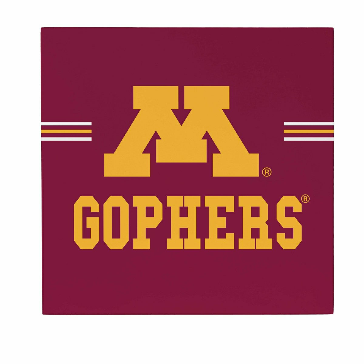 University of Minnesota Wood Wall Sign, 12x12, Collegiate, Home