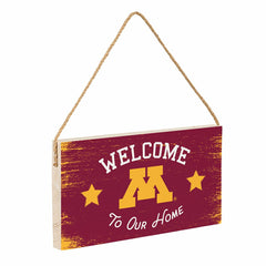 University of Minnesota Wood Wall Sign, 6x11, Collegiate, Home