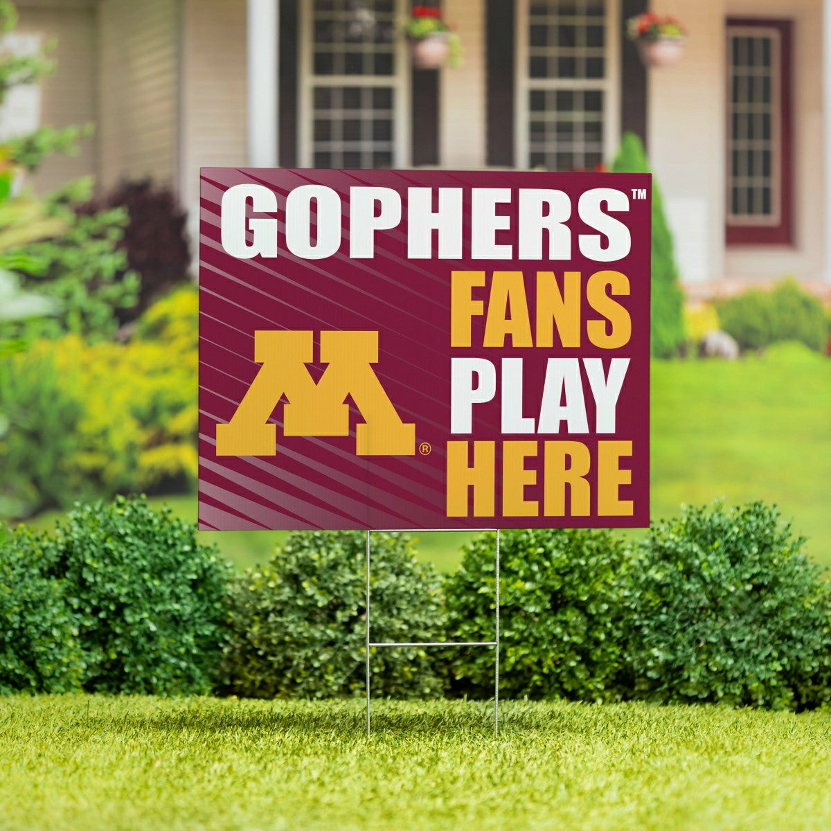 University of Minnesota Coroplast Yard Sign "Fans Play Here", Collegiate, Home