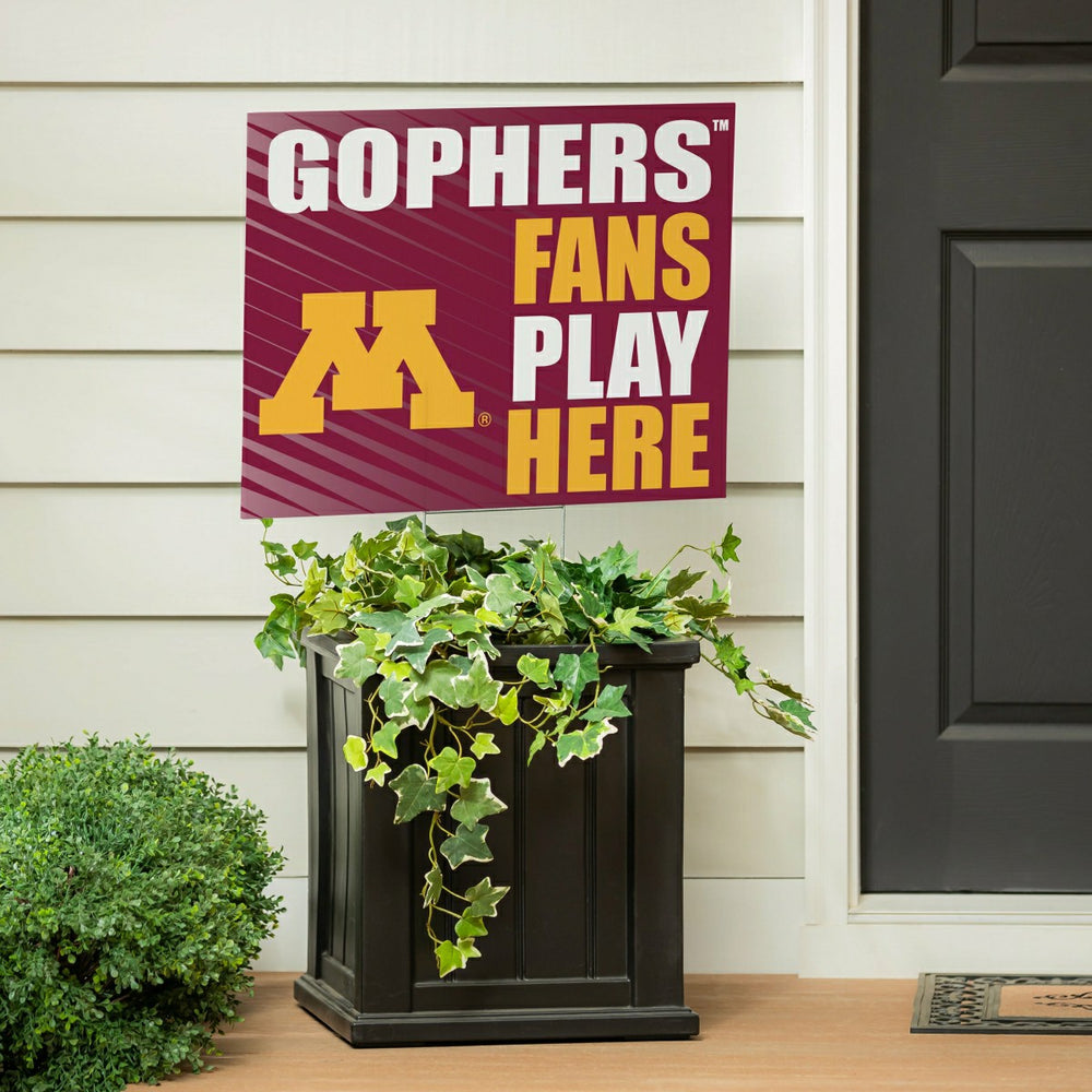 University of Minnesota Coroplast Yard Sign "Fans Play Here", Collegiate, Home